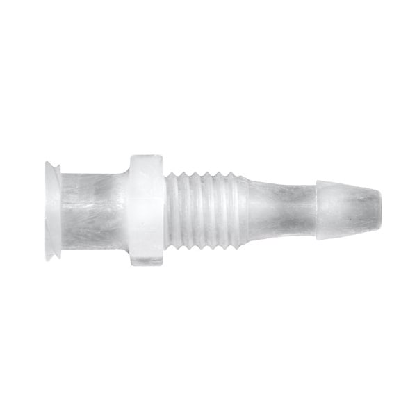 Cole Parmer Luer to Hose Barb Fitting, Straight Adapter, Ntrl Kynar, Cleanroom, Panel-Mt F Luerx1/8in ID;10PK LFPM-2NK7-QC - main